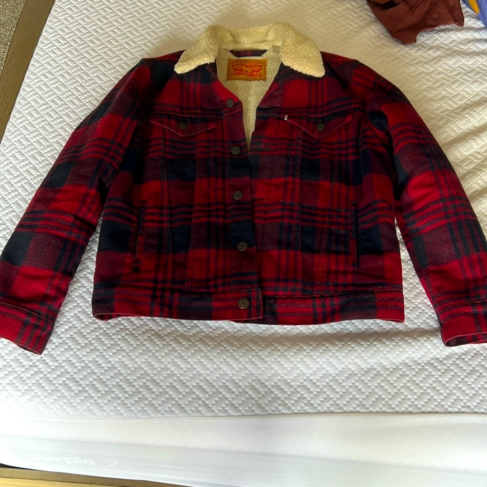 Levi wool Sherpa trucker jacket